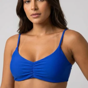 Top com forro costa nua Azul